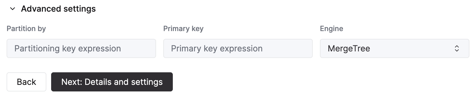 Настройка расширенных параметров